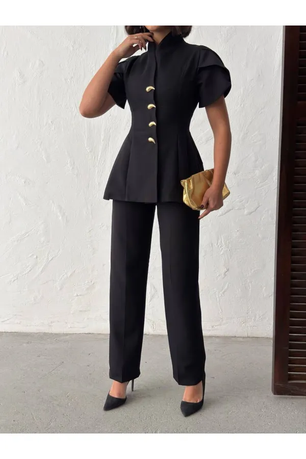 SHOULDER RUFFLE DETAIL SET