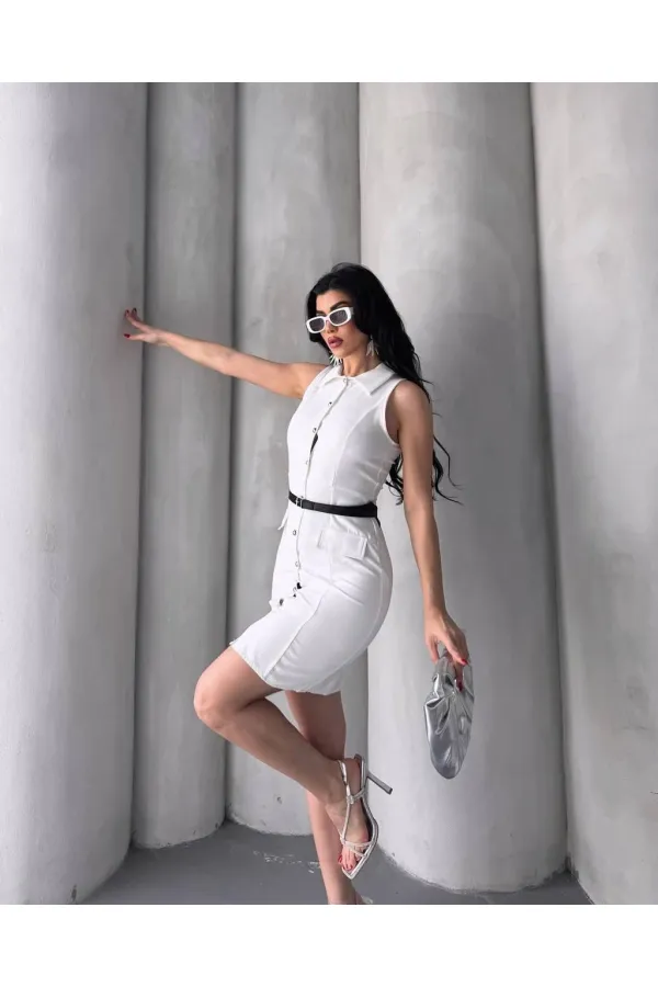 GÖMLEK YAKA ELBİSE