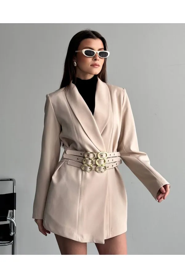 3 KEMERLİ TASARIM CEKET