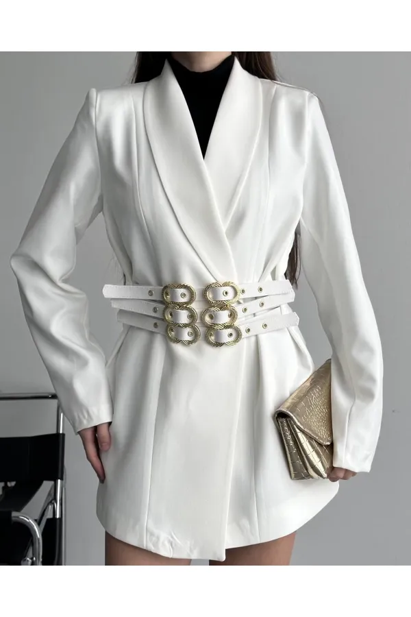 3 KEMERLİ TASARIM CEKET