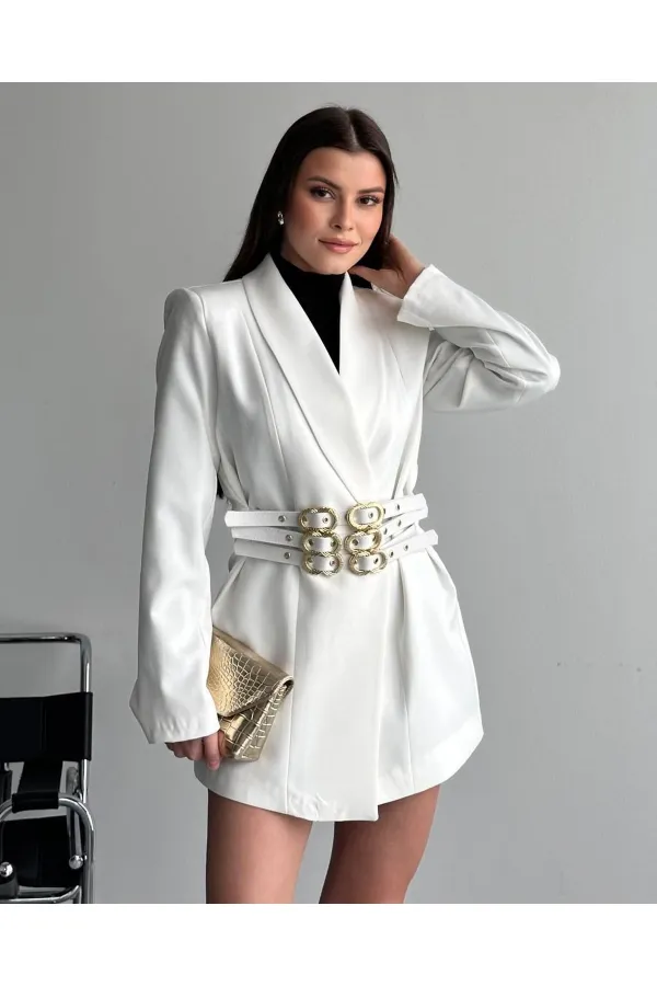 3 KEMERLİ TASARIM CEKET