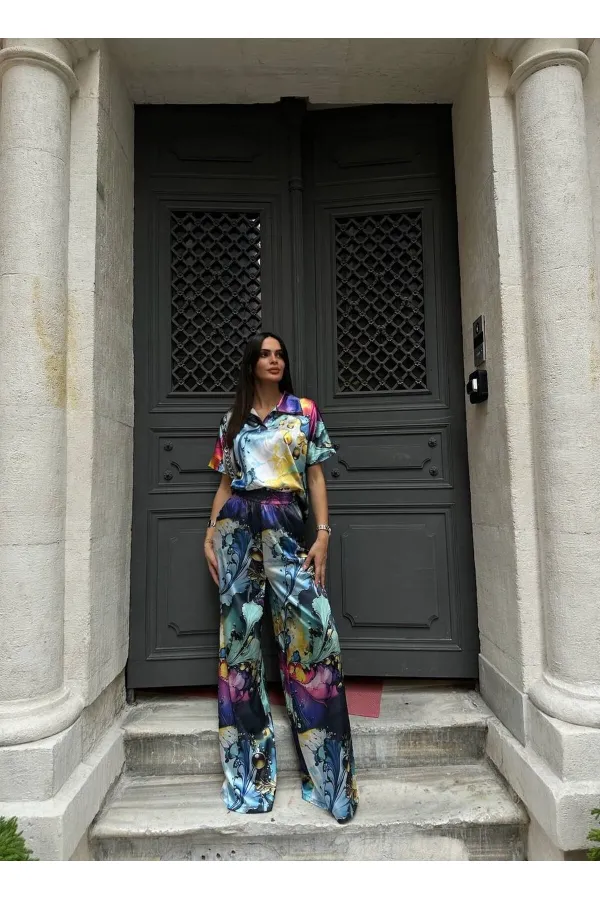 POLO YAKA İKİLİ SATEN TAKIM