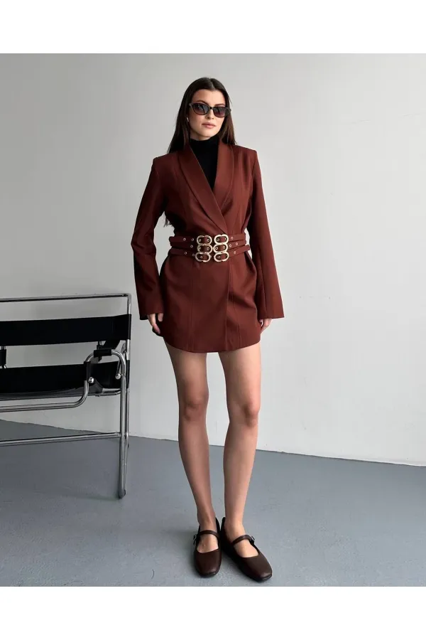 3 KEMERLİ TASARIM CEKET