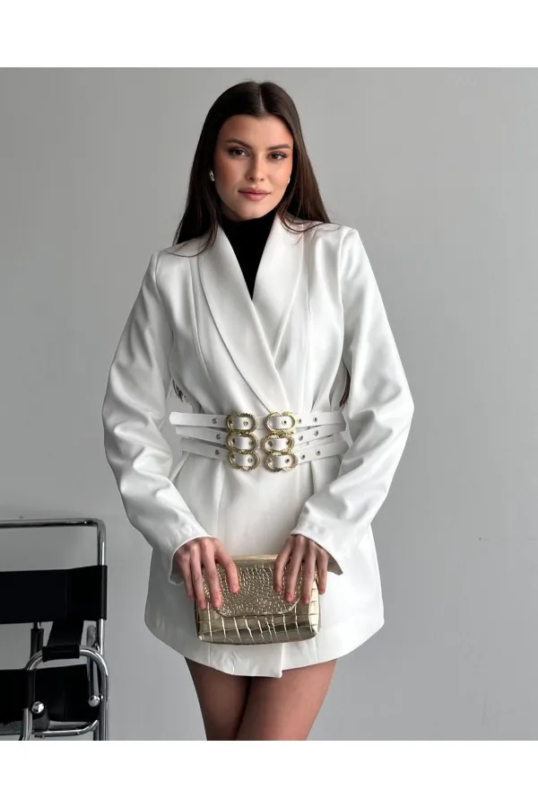 3 KEMERLİ TASARIM CEKET