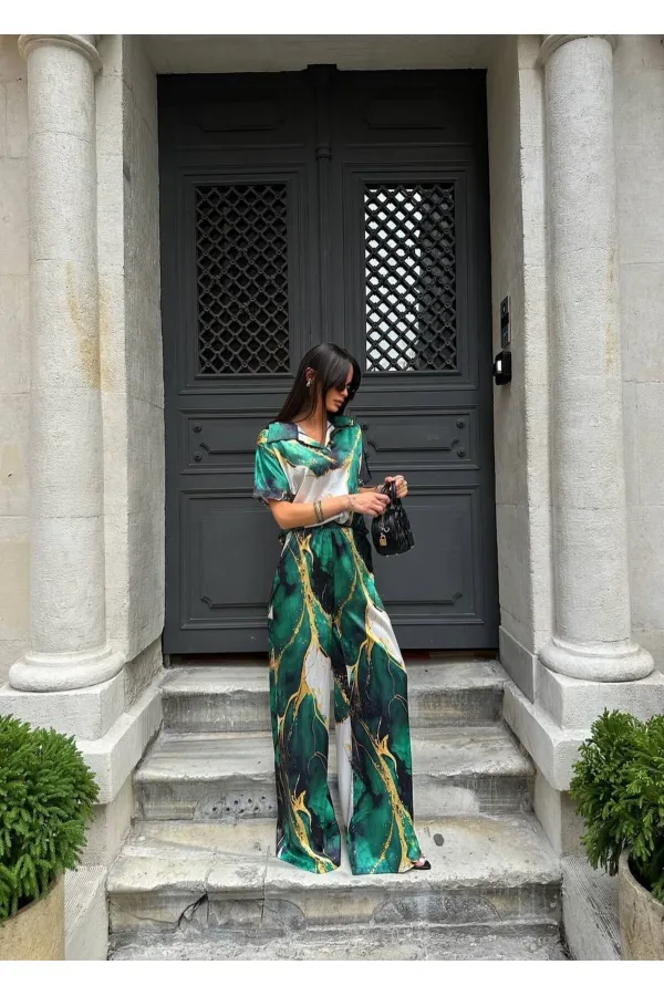 POLO YAKA İKİLİ SATEN TAKIM