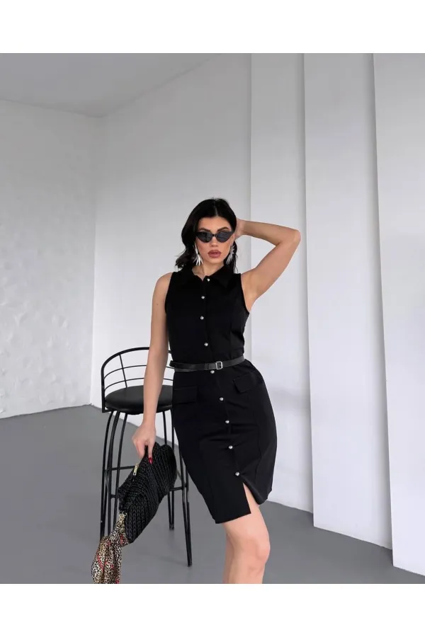 GÖMLEK YAKA ELBİSE