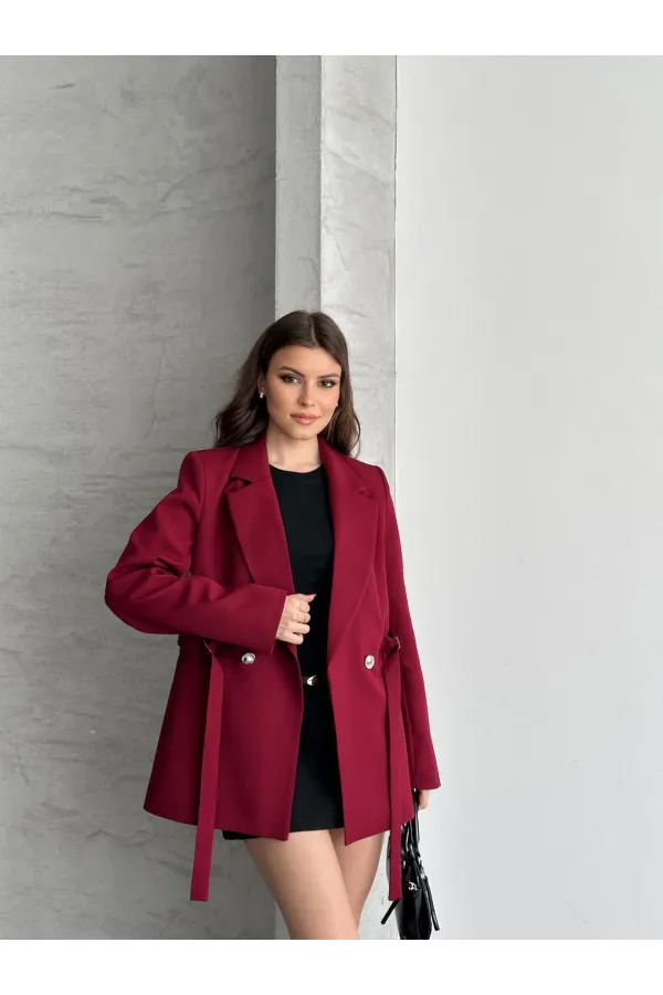 JACKET WITH ADJUSTABLE WAIST BELT