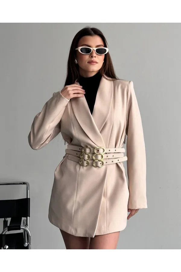 3 KEMERLİ TASARIM CEKET