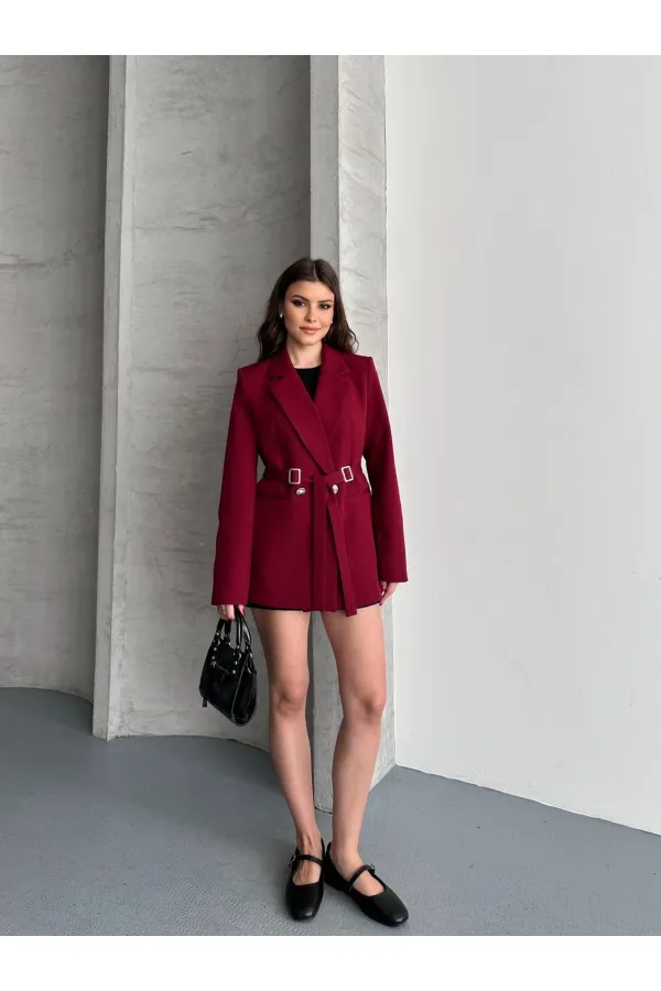 JACKET WITH ADJUSTABLE WAIST BELT